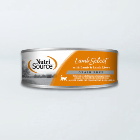 NutriSource Grain Free Select Wet Cat Food - Lamb & Lamb Liver - 5.5oz Can