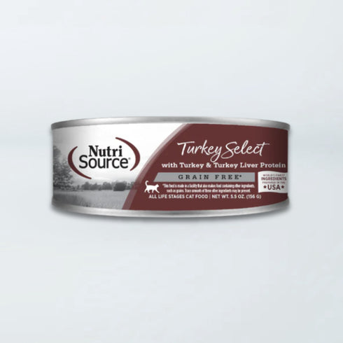 NutriSource Grain Free Select Wet Cat Food - Turkey & Turkey Liver - 5.5oz Can
