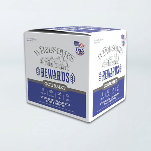 Wholesomes Rewards Gourmet Biscuit Dog Treats - Peanutty Bites - 20lb Bulk Box