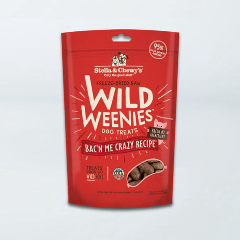 Stella & Chewy's Wild Weenies Freeze Dried Dog Treats - Bac'n Me Crazy - 11oz Bag