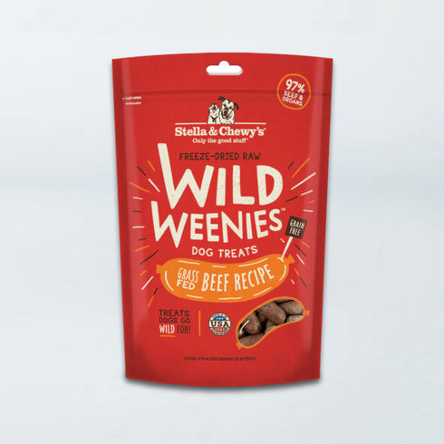 Stella & Chewy's Wild Weenies Freeze Dried Dog Treats - Grass Feed Beef - 11.5oz Bag
