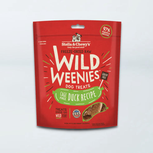 Stella & Chewy's Wild Weenies Freeze Dried Dog Treats - Cage Free Duck - 3.25oz Bag