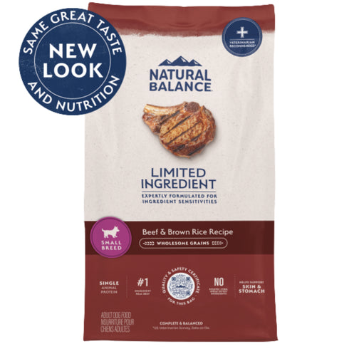 Natural Balance Limited Ingredient Small Breeds Dry Dog Food - Beef & Brown Rice - 4lb Bag
