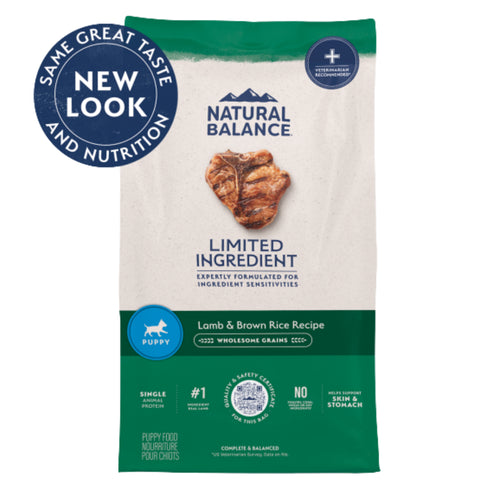 Natural Balance Limited Ingredient Puppy Dry Dog Food - Lamb & Brown Rice - 24lb Bag