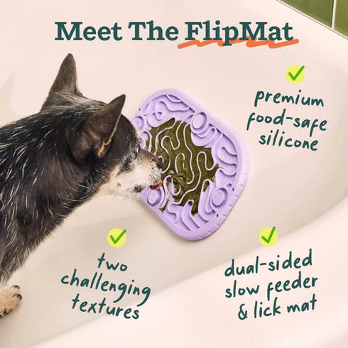 Woof FlipMat Mini Dog Licky Mat - Lavendar