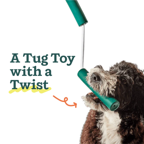 Woof Nomchucks Dog Treat Puzzle & Tug Toy