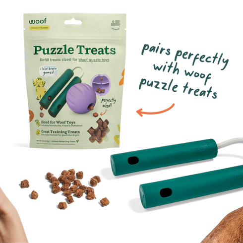 Woof Nomchucks Dog Treat Puzzle & Tug Toy
