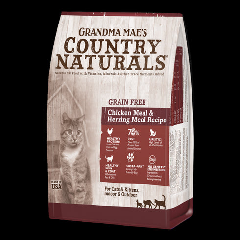 Grandma Mae's Country Naturals Grain Free Dry Cat Food - Chicken & Herring - 6lb Bag