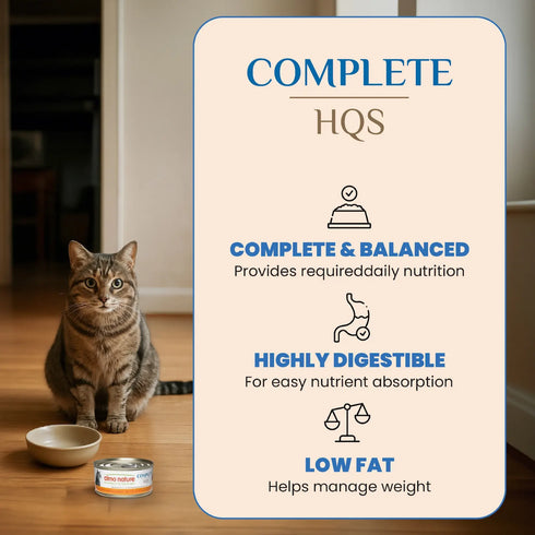 Almo Nature Complete HQS Wet Cat Food - Tuna Recipe w/ Lamb in Gravy - 2.47oz Can
