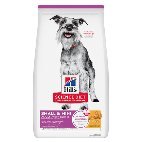 Hill's Science Diet Adult 7+ Small & Mini Dry Dog Food - Chicken & Brown Rice - 4.5lb Bag