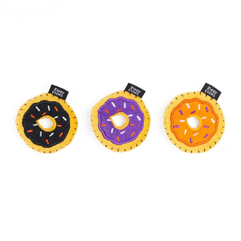 ZippyPaws ZippyClaws Halloween Mini Donutz Cat Toys - 3-Pack