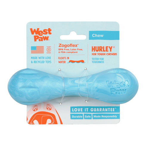 West Paw Hurley Dog Chew Toy - Large - Aqua Swirl
