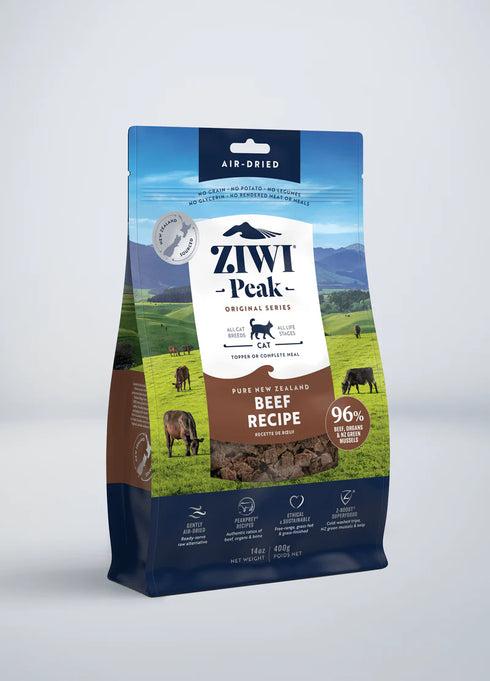 Ziwi Peak Air-Dried Cat Food - Beef - 14oz Bag