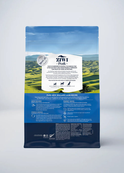 Ziwi Peak Air-Dried Dog Food - Lamb - 2.2lb Bag