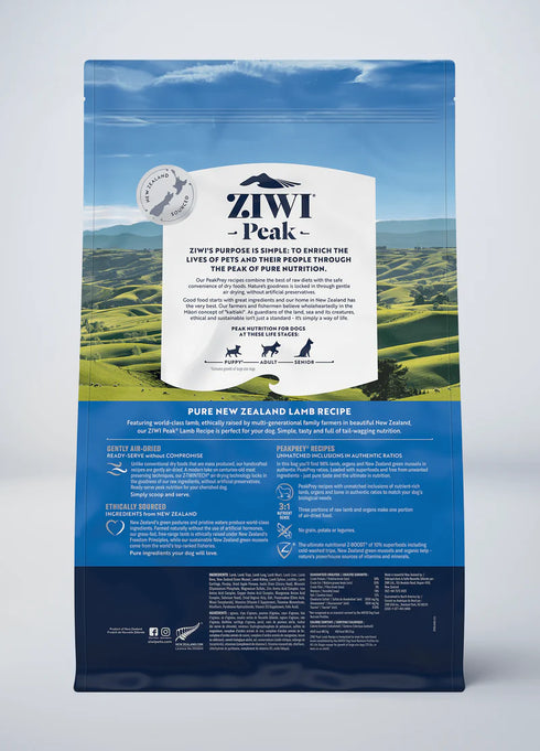 Ziwi Peak Air-Dried Dog Food - Lamb - 8.8lb Bag