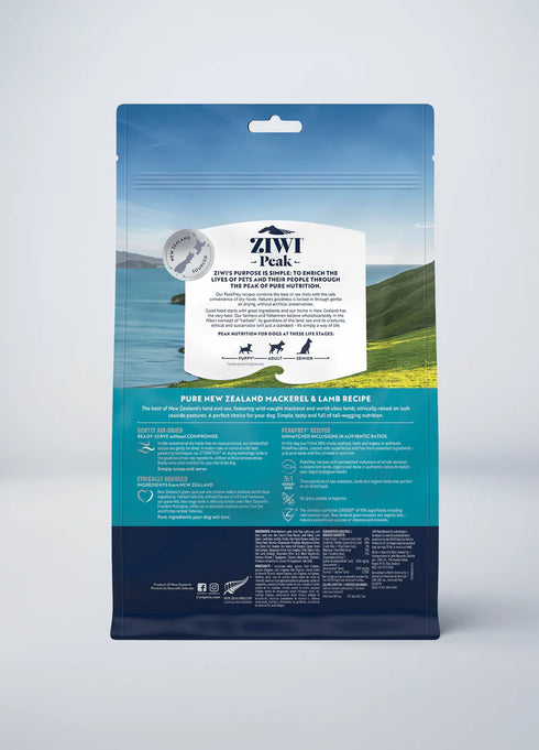 Ziwi Peak Air-Dried Dog Food - Mackerel & Lamb - 16oz Bag
