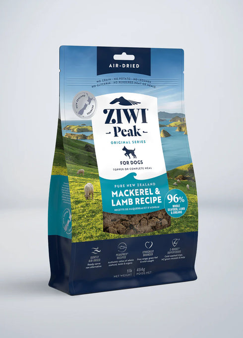 Ziwi Peak Air-Dried Dog Food - Mackerel & Lamb - 16oz Bag