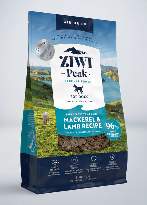 Ziwi Peak Air-Dried Dog Food - Mackerel & Lamb - 8.8lb Bag