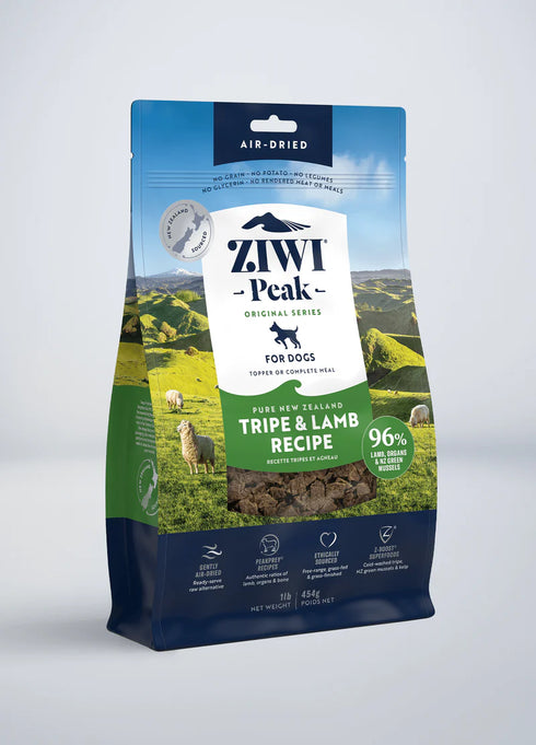Ziwi Peak Air-Dried Dog Food - Tripe & Lamb - 16oz Bag