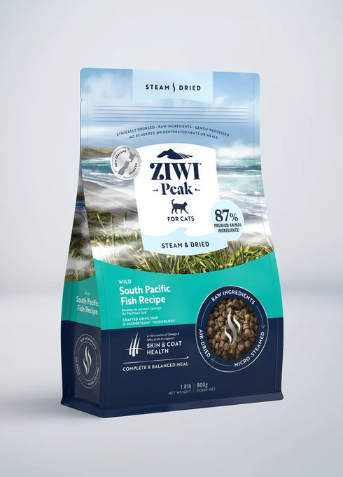 Ziwi Peak Steam-Dried Cat Food - South Pacific Fish - 1.8lb Bag