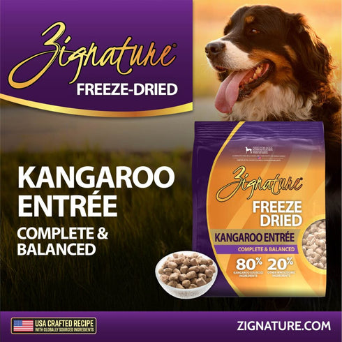 Zignature Freeze Dried Dog Food - Kangaroo - 4oz Bag