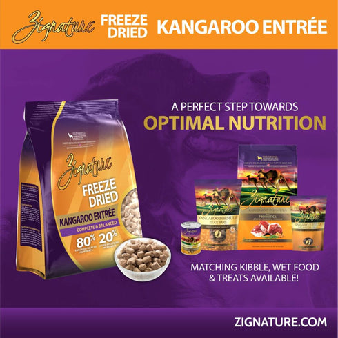 Zignature Freeze Dried Dog Food - Kangaroo - 4oz Bag