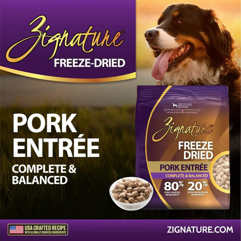 Zignature Freeze Dried Dog Food - Pork - 12.5oz Bag