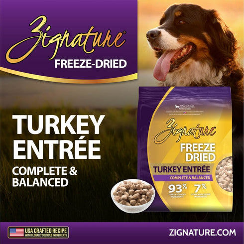 Zignature Freeze Dried Dog Food - Turkey - 12.5oz Bag