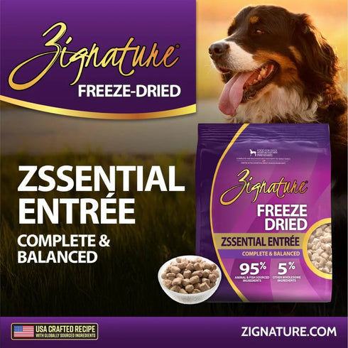 Zignature Freeze Dried Dog Food - Zssentials - 12.5oz Bag