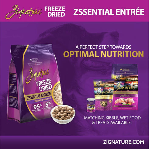Zignature Freeze Dried Dog Food - Zssentials - 12.5oz Bag