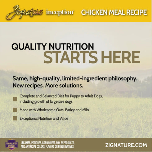 Inception Dry Dog Food - Chicken - 4lb Bag