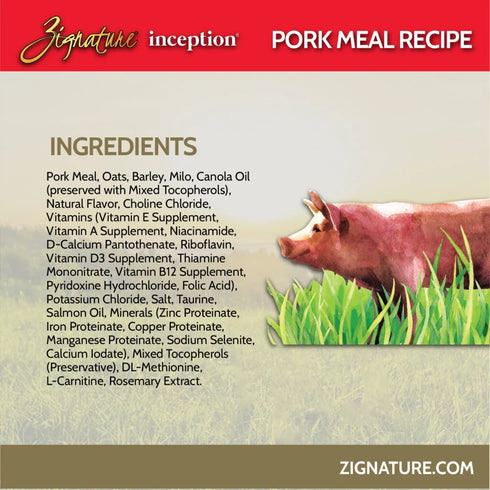 Inception Dry Dog Food - Pork - 4lb Bag