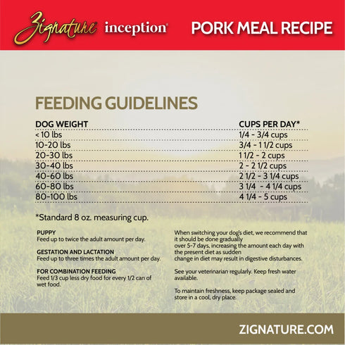 Inception Dry Dog Food - Pork - 4lb Bag