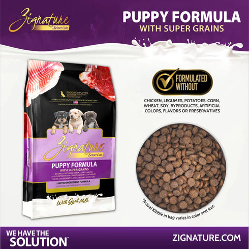 Zignature Select Cuts Puppy Dry Dog Food - Lamb & White Fish - 12lb Bag