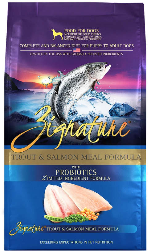 Zignature Original Dry Dog Food - Trout & Salmon - 4lb Bag