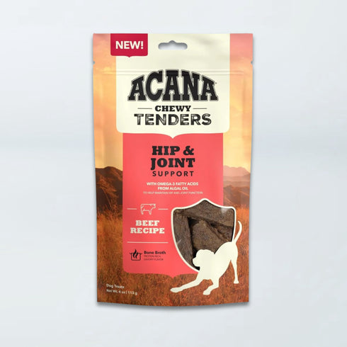 Acana Chewy Tenders Hip & Joint Support Dog Treats - Beef - 4oz Pouch