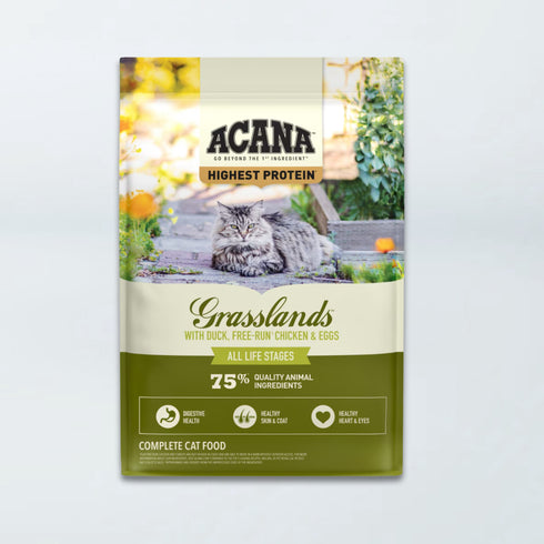 Acana Highest Protein Grasslands Dry Cat Food - Duck, Chicken, & Egg - 4lb Bag