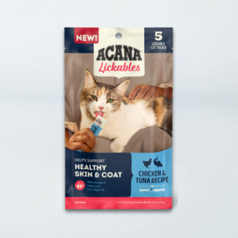Acana Lickables Cat Treats - Chicken & Tuna - 5 2.5oz Sticks