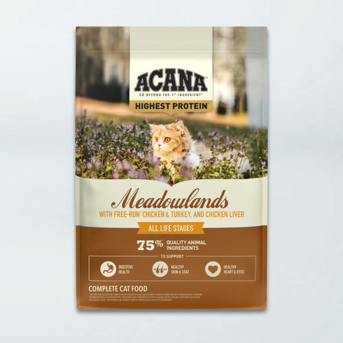 Acana Highest Protein Meadowlands Dry Cat Food - Chicken & Turkey - 4lb Bag