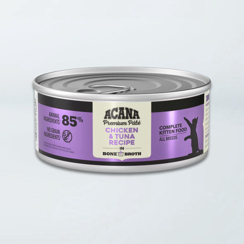 Acana Premium Pate Kitten Wet Cat Food - Chicken & Fish in Bone Broth - 3oz Can