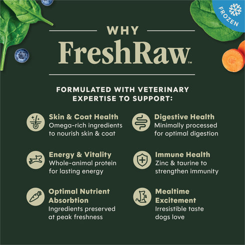 Instinct FreshRaw Medallions Frozen Raw Dog Food - Cage-Free Chicken - 3lb