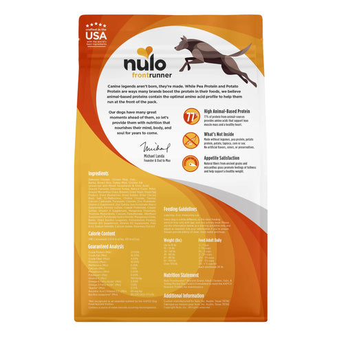Nulo Frontrunner High Protein Dry Dog Food - Chicken, Turkey, & Oats - 23lb Bag