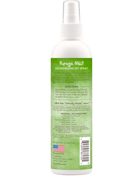 Tropiclean Deodorizing Pet Spray - Papaya Mist - 8oz Bottle