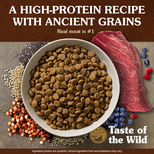 Taste of the Wild Ancient Prairie Dry Dog Food - Roasted Bison & Venison - 14lb Bag