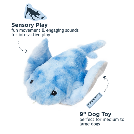 Tall Tails Animated Manta Ray Dog Toy - 9"
