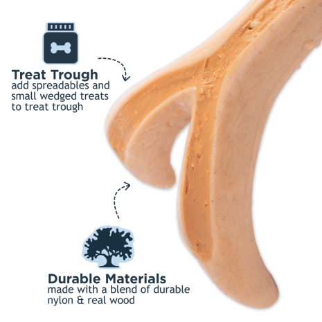 Tall Tails Antler Chew Dog Toy - Peanut Butter - Large