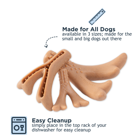Tall Tails Antler Chew Dog Toy - Peanut Butter - Large