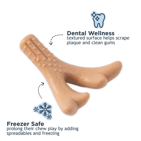 Tall Tails Antler Chew Dog Toy - Peanut Butter - Large