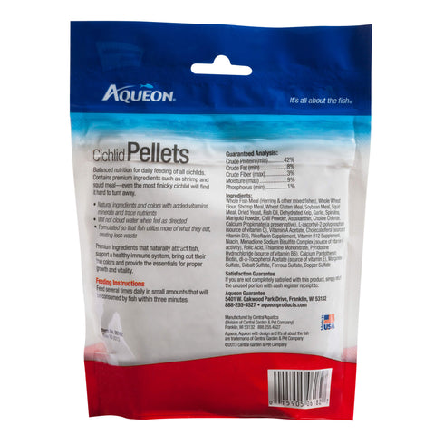 Aqueon Medium Cichlid Pellet Fish Food