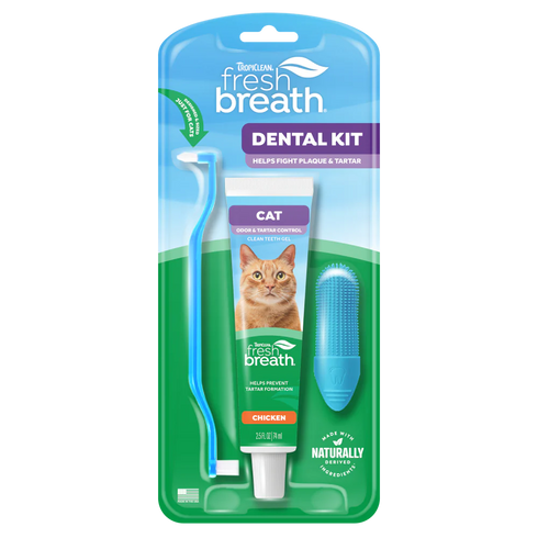 TropiClean Fresh Breath Oral Care Kit For Cats
